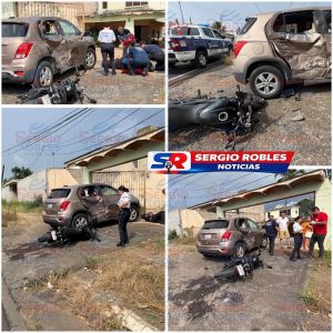 MOTOCICLISTA SUFRE FUERTE ACCIDENTE EN EL ACCESO A COMPOSTELA.